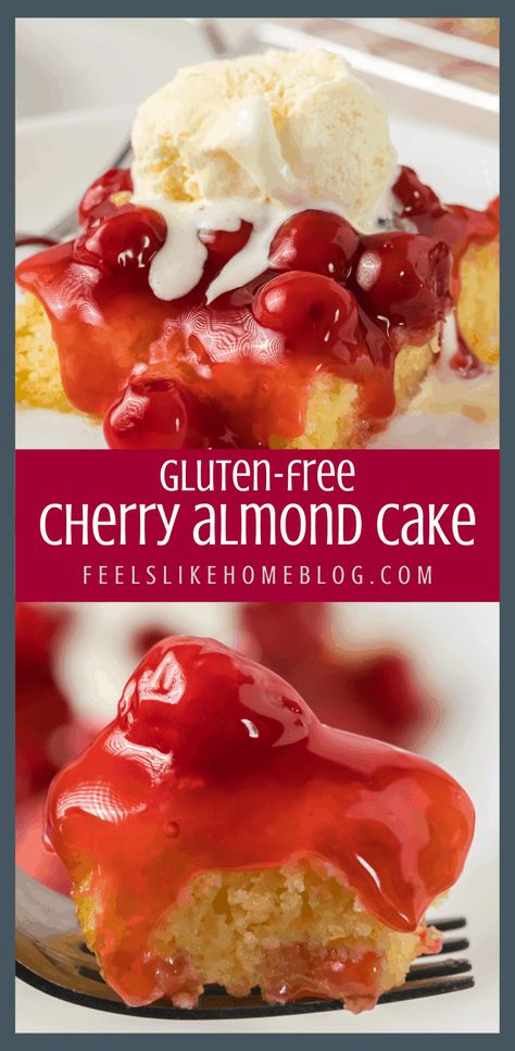 Gluten Free Nothing Bundt Cakes Recipe, Baking With Almond Flour Recipes, Gluten Free Dump Cake, Gluten Free Cherry Desserts, Gluten Free Cherry Pie, Gluten Free Fruit Desserts, Quick Gluten Free Desserts, Gluten Free Dairy Free Cake, Gluten Free Fruit Cake