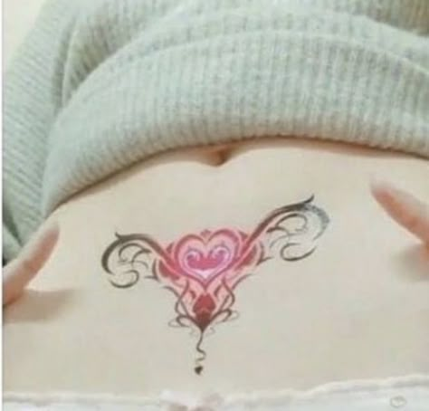 Womb Tattoo Aesthetic, Sucubus Tattoo Womb, Sucubus Womb Tattoo, Succubus Tattoo Womb, Succubus Womb Tattoo, Incubus Tattoo, Womb Tattoo, Succubus Tattoo, Waist Tattoos