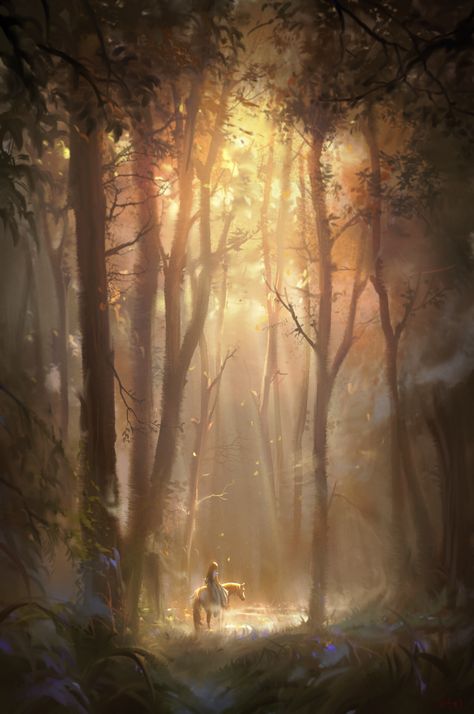 ArtStation - Forest, Ivan 伊凡 Fairy Forest Aesthetic, Mystical Forest Art, Forest Spirit Art, Theater Sets, Book Concept, Forest Vibes, Map Ideas, Fairytale Forest, Black Canvas Paintings