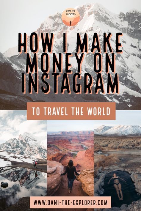 How I Get Paid On Instagram And How I Got Started - Dani The Explorer | Ready to travel the world this year? Instagram isn't just for travel photography inspiration, it's a great way to make money for travel too! In this blog, I share how I make money on Instagram for travel and how you can too! Guidelines to pricing content is included too. | Instagram Ideas | Instagram Tips | Travel Tips | Instagram Hacks #instagram #traveltips #moneytips Travel Blog Post Ideas Instagram, How To Be A Travel Blogger, Travel Content Ideas Instagram, Money For Travel, Get Paid To Travel, Make Money On Instagram, Paid To Travel, Instagram Hacks, Nomad Lifestyle