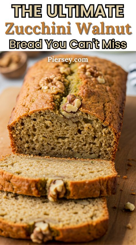 Savor the delicious blend of zucchini and walnuts in this gluten-free bread. With a tender crumb and a hint of sweetness, zucchini walnut bread is perfect for breakfast, a midday snack, or dessert. Enjoy the healthy and tasty goodness. Zucchini Walnut Bread, Refreshing Smoothies, Midday Snack, Walnut Bread, Low Carb Zucchini, Keto Breakfast Recipes, Healthy Bread, Gluten Free Bread, Quick And Easy Recipes