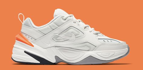 Nike M2K Tekno "Phantom/Hyper Crimson" WMNS Nike Dad Sneakers, Nike Mk2 Tekno, Nike Mk2, Nike Reworked, Dad Shoe, Xavier Rudd, Nike Air Monarch, Nike M2k, Basket Nike