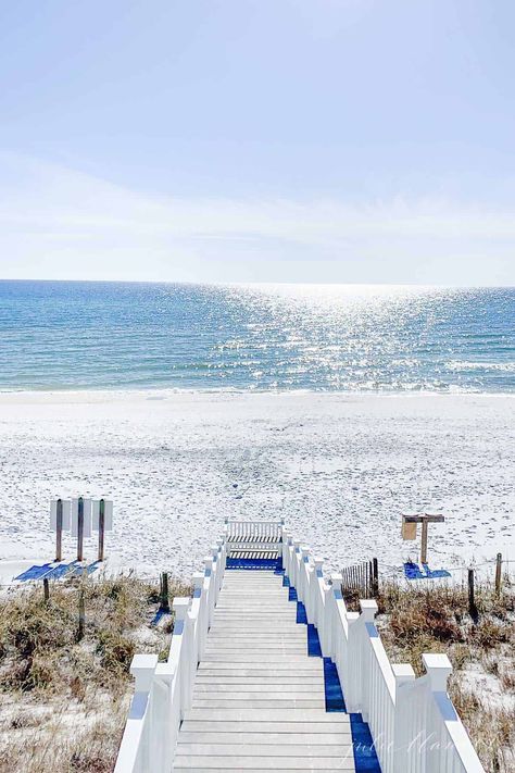 Seaside Florida is a charming resort style community nestled on 30A in the panhandle between Destin and Panama City known as the Emerald Coast. The soft white sand, pristine landscaping and casual style will bring you back time and time again. Emerald Coast Florida, Julie Blanner, 30a Florida, 30a Beach, Seaside Fl, Seaside Florida, Beach Cabana, Emerald Coast, Seaside Beach