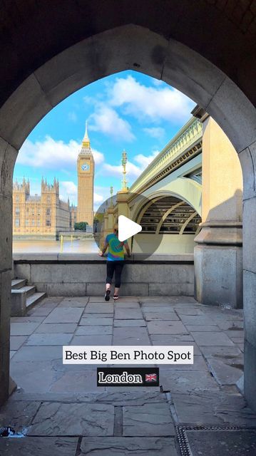 Debbie Fettback | Family Adventure Travel on Instagram: "👉 Save for trip planning!   Best “Big Ben” photo spot  ✨First, let me clarify before the comments section explodes: we’re using the popular tourist term for “Big Ben”. ✨  Most visitors to London want to capture a photo with the iconic Big Ben, officially known as the Elizabeth Tower. However, Westminster Bridge is often overcrowded with tourists and isn’t the ideal spot for a great picture.  ❓How do you find the best viewpoint for photos of Big Ben?   Start by walking across Westminster Bridge. Once you reach the other side, look to your left to spot the London Eye. Head down the steps towards it, but as you reach the bottom, immediately turn right into a tunnel. Walk through, and at the other end, you’ll discover an incredible view Big Ben Picture Ideas, London Instagram Spots, Big Ben Aesthetic, London Instagram Pictures, Big Ben Painting, London Big Ben Aesthetic, Big Ben Model, Elizabeth Tower, Westminster Bridge