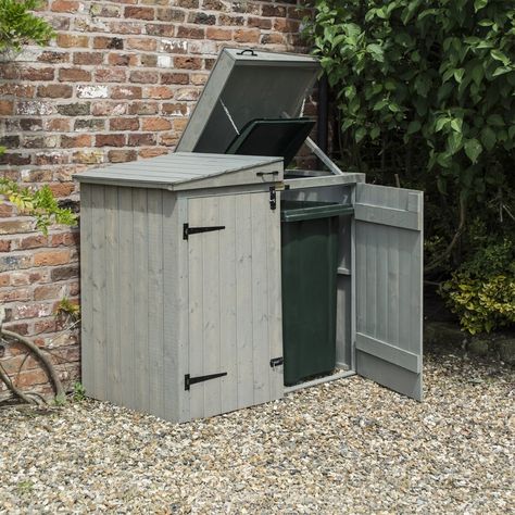 Heritage Apex Bin Store Triple Bin Store, Bin Store Garden, Trash Enclosure, Wooden Bin, Wheelie Bin Storage, Wooden Bins, Bin Shed, Bin Storage, Bin Store