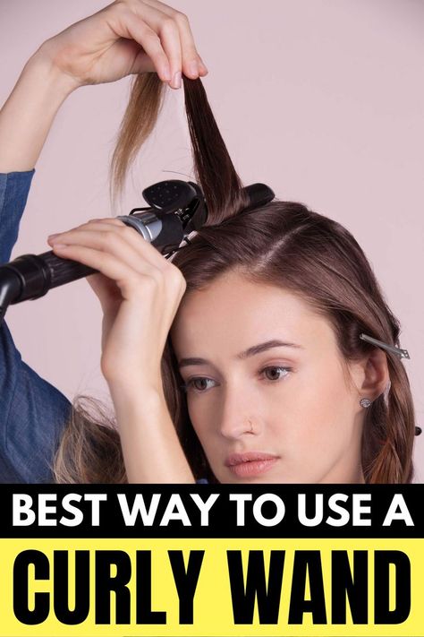 Best Way To Curl Hair With Wand, How To Curl Hair With Wand Step By Step, How To Use A Curling Wand, Using A Wand Curling Iron, Confidence Tricks, Curling Wand Hairstyles, Curl Hair With Wand Tips, Curl Your Hair With A Wand, Hair Wand Tutorial