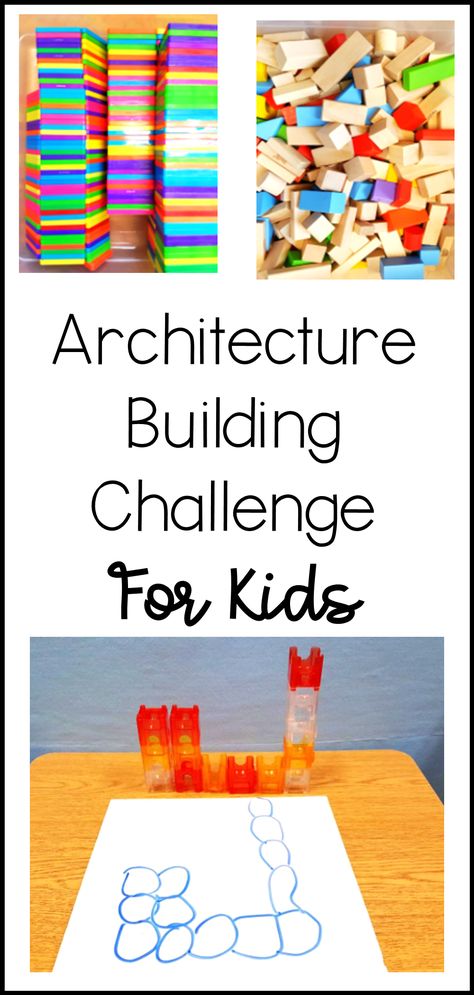 Three images show a collection of STEM activities for preschool building materials, like wooden blocks and a structure built with the materials based on the drawing. Stem Activities For Preschool, Architecture Activities, Provocation Ideas, Winter Literacy Activities, Stem Preschool, Stem Activity For Kids, Stem Activities Kindergarten, Engineering Challenges, Stem Activities Preschool