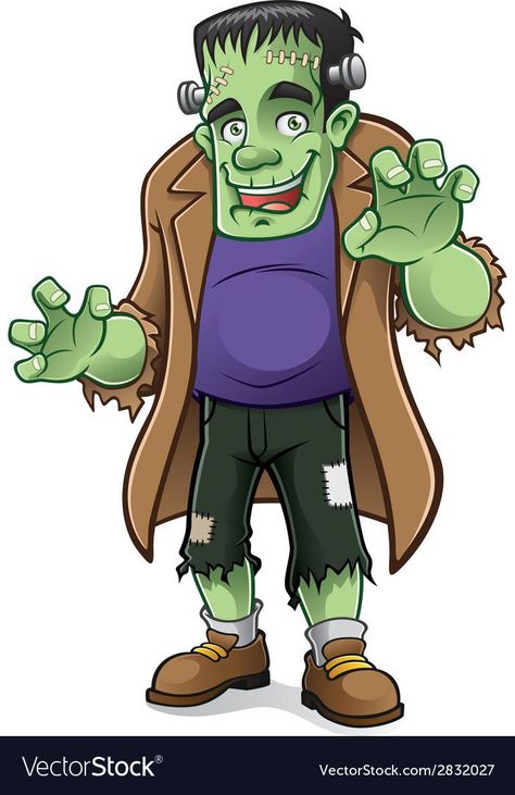 Monster Cartoon Drawing, Frankenstein Drawing, Frankenstein Illustration, Frankenstein Pictures, Frankenstein Halloween Party, Plants Zombies, Frankenstein Design, Monster Clipart, Monster Cartoon