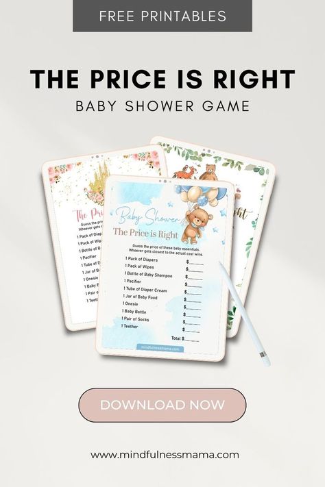 FREE Printable Price is Right Baby Shower Baby Word Scramble Answers, Baby Shower Word Scramble, Free Printable Baby Shower Games, Price Is Right Games, Scramble Game, Baby Shower Wording, Baby Word Scramble, Free Baby Shower, Word Scramble