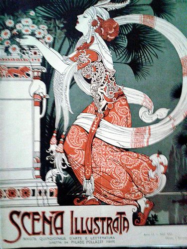 Scena illustrata 1915 Italia | Flickr - Photo Sharing! Alfons Mucha, Art Nouveau Illustration, Art Nouveau Poster, Japanese Print, Deco Poster, Art Deco Posters, Alphonse Mucha, Wow Art, Literature Art