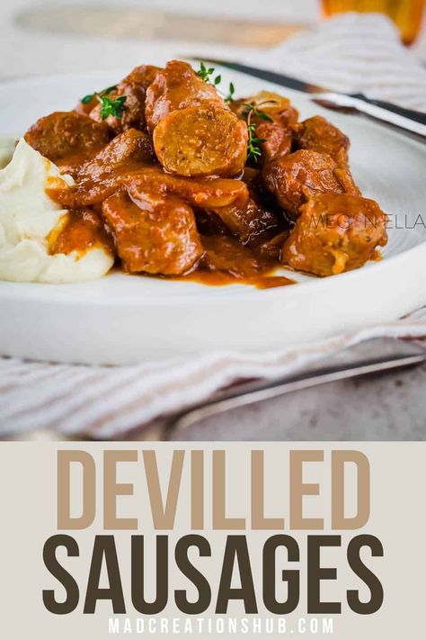 Devilled Sausages, Keto Sausage Recipe, Easy Sausage Recipes, Curried Sausages, Pork Sausage Recipes, Sausage Recipes For Dinner, Low Carb Pork, Sausage Dishes, Cooked Meal