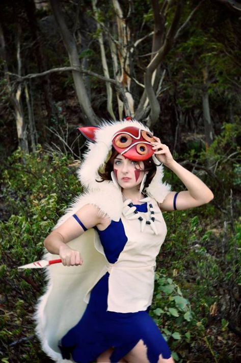 Princess Mononoke Costume Diy, Ghibli Halloween, Princess Mononoke Mask Art, San Princess Mononoke, Mononoke Mask, Princess Mononoke Mask, San Cosplay, San Princess Mononoke Cosplay, Princess Mononoke Cosplay