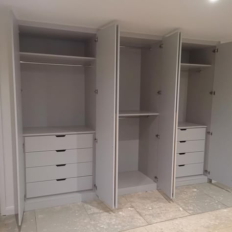 Fittingly Wardrobes, Wardrobe Rail Ideas, Fitted Wardrobes Inside, Wardrobe With Drawers Inside, Drawer Inside Wardrobe, Built In Wardrobe With Drawers, Inside Drawers Ideas, Wardrobe Drawers Ideas, Bedroom Closet Design Built In Wardrobe