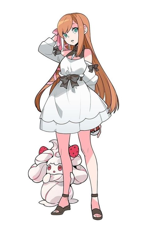 Cute Cake Shop, Ffxiv Art, Pokemon Trainer Outfits, Pokemon Stories, Gijinka Pokemon, Pokemon Rpg, 3d Karakter, Pokemon Game Characters, Trainers Girls