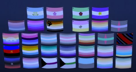 Mod The Sims - More Pride Flags Sims 4 Pride Flag, Sims Pride Cc, Sims 4 Cc Pride Flag, Sims 4 Lgbtq Cc, Ts4 Pride Cc, Pride Cc Sims 4, Sims 4 Lgbtq, Gay Sims 4 Cc, Sims 4 Lgbtq Mods