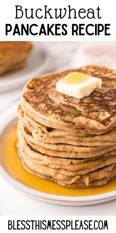 Easy-to-make Buckwheat Pancakes are light and fluffy with a slightly nutty flavor. You will love how quick these pancakes come together. Buck Wheat Pancakes, Easy Buckwheat Pancakes, Buckwheat Protein Pancakes, Buckwheat Baking, Buckwheat Flour Pancakes, Gluten Free Buckwheat Pancakes, Buckwheat Pancakes Recipe, Poppy Seed Pancakes, Wheat Pancake Recipe