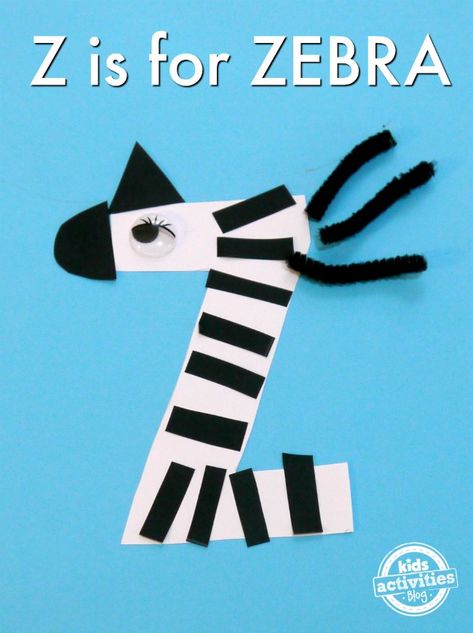 z is for zebra Letter Z Crafts, Paper Craft Ideas For Kids, Zebra Craft, Preschool Letter Crafts, Games Halloween, Halloween Unique, Fun Halloween Games, Alphabet Letter Crafts, Crafts For Toddlers