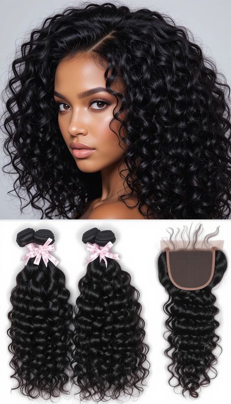 Super High Quality 100% Human Hair Weave. Can Be Curled, Dyed & Styled Freely. You Can Choose Any Length that you like. No Shedding, Tangle-free, and Easy To Maintain. Natural Hair, Bouncy Shiny & Super Comfortable. Tags: 3+1, 3 Bundles, Lace Closure Curly Bundles, Unice Hair, Bundles With Closure, Hair Curly, Hair Weave, Lace Closure, 100 Human Hair, Virgin Hair, Weave Hairstyles