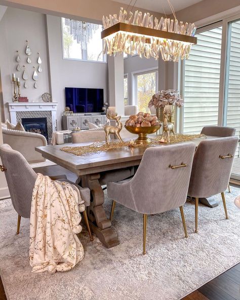 Dining Room Glam, Farah Merhi, Glam Dining Room, Dinning Room Design, Dining Room Table Decor, Luxury Dining Room, Room Interior Design, Formal Living Rooms, Modern Dining Room