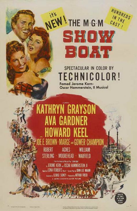 Kathryn Grayson, Howard Keel, Show Boat, Agnes Moorehead, Old Movie Posters, Old Movie, Musical Film, Turner Classic Movies, The Killers