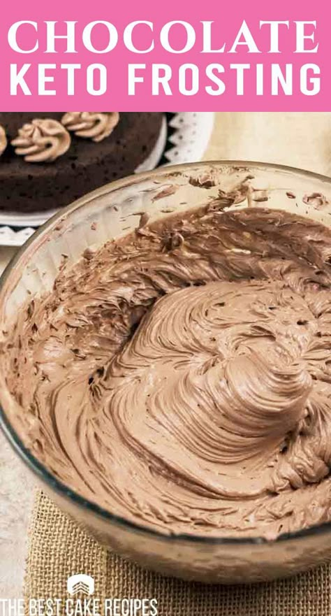 Keto Chocolate Frosting, Keto Frosting, Chocolate Frosting Recipe, Keto Cupcakes, Keto Cakes, Chocolate Frosting Recipes, Keto Chocolate Cake, Postre Keto, Keto Cream