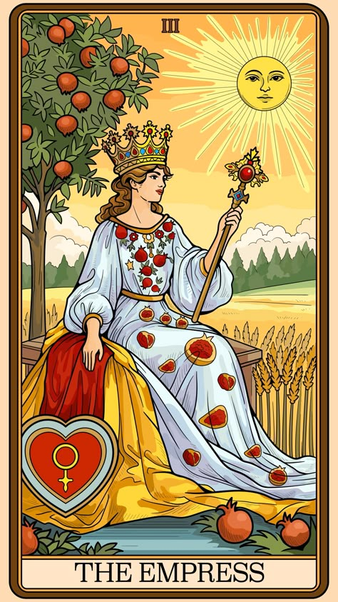 Tarot Cards Art Illustration, Kartu Tarot, Empress Tarot Card, Animal Tarot, Empress Tarot, Tarot Significado, Angel Tarot Cards, Learning Tarot Cards, Angel Tarot