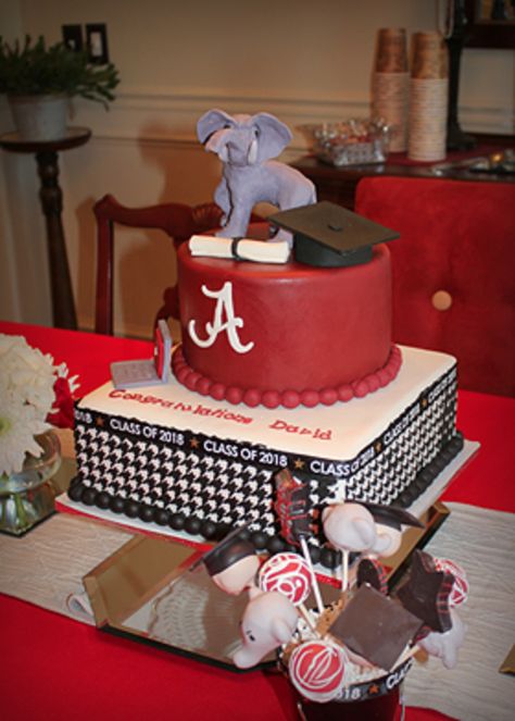 University Of Alabama Cake, Bama Bound Graduation Party, Bama Graduation Party, University Of Alabama Graduation Party, Alabama Graduation Party, University Of Alabama Graduation, Alabama Cake, Alabama Tuscaloosa, Grad Brunch