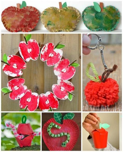 Apple Garland, Apple Crafts, Fruit Farm, Red Ted Art, Apple Preschool, Apple Activities, Apple Craft, 2 September, Apple Theme