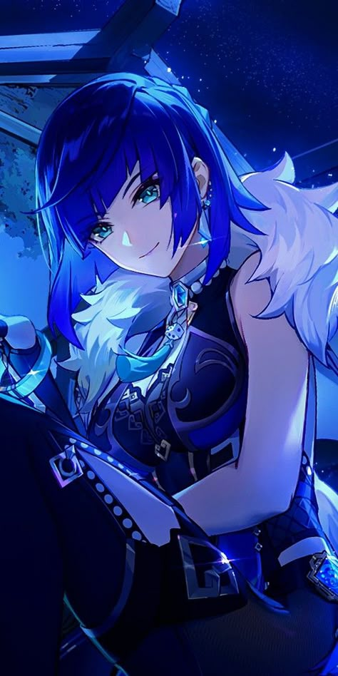 #wallpapers #yelan #genshinimpact Yelan Genshin, Genshin Impact Characters, Genshin Characters, Honkai Star Rail, Star Rail, Blue Hair, My Wife, Anime Character, Genshin Impact