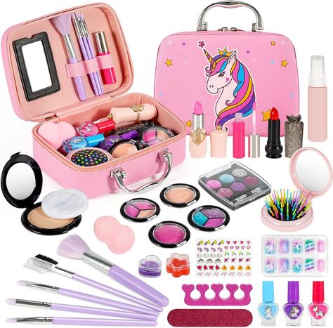 Make Up Kits, Pencil Nails, Makeup Toys, Makeup Kit For Kids, Play Makeup, Birthday Presents For Girls, Eyeshadow Pencil, Cosmetic Sets, Kids Makeup