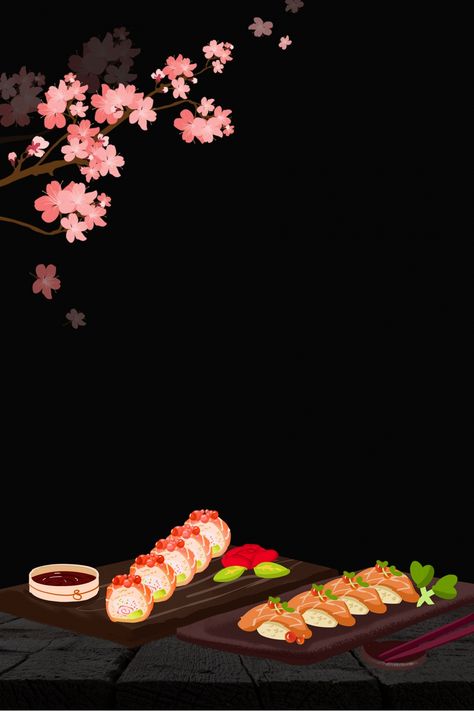 Delicious Sushi Background Poster Sushi Background, Sushi Wallpaper, Sushi Poster, Sushi Logo, Sushi Menu, Taiwanese Cuisine, Chocolate Sculptures, Japanese Menu, Restaurant Poster