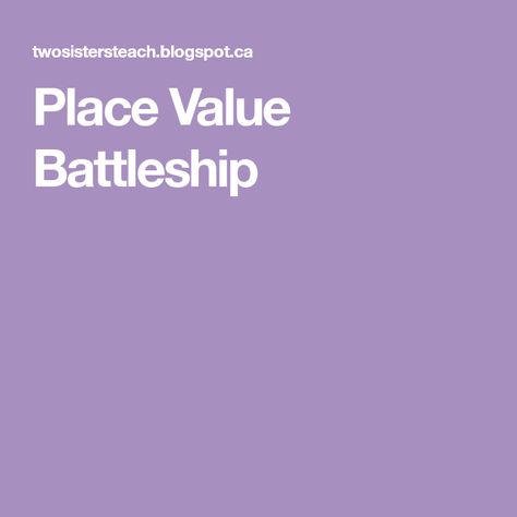 Place Value Battleship Battleship Game, Place Value, Place Values, 2nd Grade Math, Game Board, Grade 2, 2nd Grade