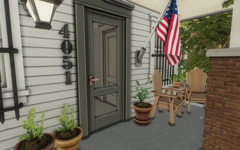 Save File CC | Patreon Country Flags Sims 4 Cc, Sims 4 Flag Cc, Terracotta Garden, Harbor House, House Details, Casas The Sims 4, Wall Flag, Save File, American House