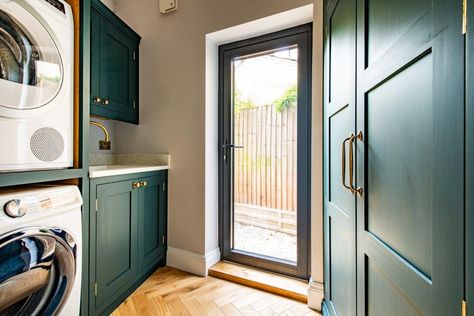 Our Bespoke Utility Rooms Herringbone Kitchen, Small Utility Room, Kitchen Studio, Room Extensions, London Kitchen, House Extension Design, Kitchen Remodel Design, Extension Ideas, Studio Kitchen