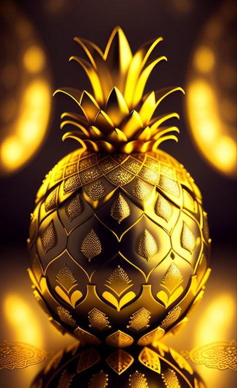 Golden Pineapple, Beautiful Ocean Pictures, Ocean Pictures, Beautiful Ocean, Gold Art, Relaxing Music, Time Travel, Pineapple, Candy