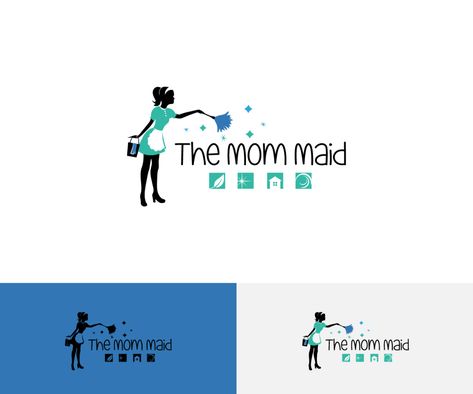 Maid Design, Cleaning Cartoon, Service Logo Design, Cleaners Logo, Maid Services, Cleaning Service Logo, Cleaning Maid, Laundry Design, House Cleaning Checklist