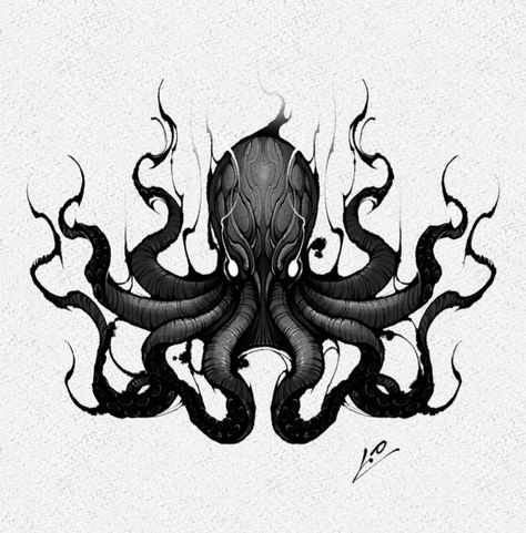 Dark Lotus Tattoo, Dark Octopus, Dark Lotus, Ocean Sleeve, Octopus Tattoo Design, Animal Tattoo Ideas, Octopus Tattoos, Creepy Tattoos, Geniale Tattoos