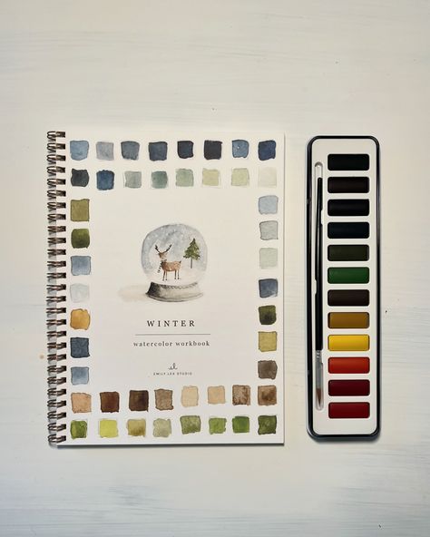 now trending at June Landing: watercolor workbooks tap to shop and explore our ever growing watercolor collection 🎨🍁🌊🌸🦞🍪❄️🌲 Watercolor Collection, Winter Watercolor, Tis The Season, Tap