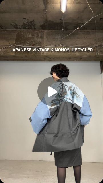 Haori Outfit, Kimono Skirt, Japanese Kimono Fashion, Oversize Style, Oversize Fashion, Japanese Men, Silk Jacket, Vintage Kimono, Kimono Jacket