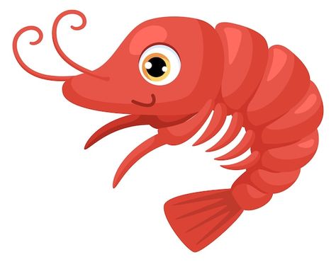 Vector shrimp cartoon character shellfis... | Premium Vector #Freepik #vector Shrimp Cartoon, Fondant Figures, Bday Cake, Sea Animal, Alphabet Activities, Sea Animals, Cartoon Illustration, Cartoon Character, School Activities