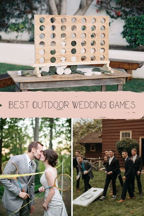 Outdoor Games Wedding Reception, Yard Games At Wedding Reception, Yard Game Wedding, Garden Games Wedding, Games At A Wedding, Diy Wedding Lawn Games, Outdoor Games Wedding, Party Lawn Games, Wedding Outdoor Games