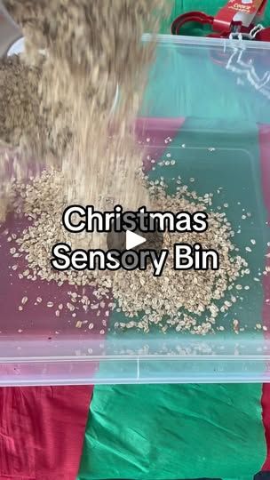 Holiday Sensory Bin, December Sensory Bin, Gingerbread Sensory Bin, Food Sensory Bin, Christmas Sensory Activities, Christmas Sensory Bin, Winter Sensory Bin, Christmas Sensory, Preschool Sensory