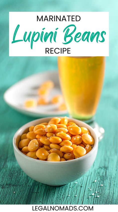 Marinated Lupini Beans Recipe Italian Lima Bean Recipes, Lupini Beans Recipe Dishes, Portuguese Fava Bean Recipe, Lupini Beans, Lupini Beans Recipe, Gluten Free Travel Food, Fava Beans Recipes, Lima Bean Recipes, Italian Street Food