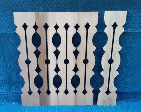 RailingProducts - Etsy Bulgaria Porch Balusters, Deck Balusters, Victorian Porch, Stair Balusters, Empire Design, Porch Remodel, Chalet Design, Swiss Chalet, Cedar Homes