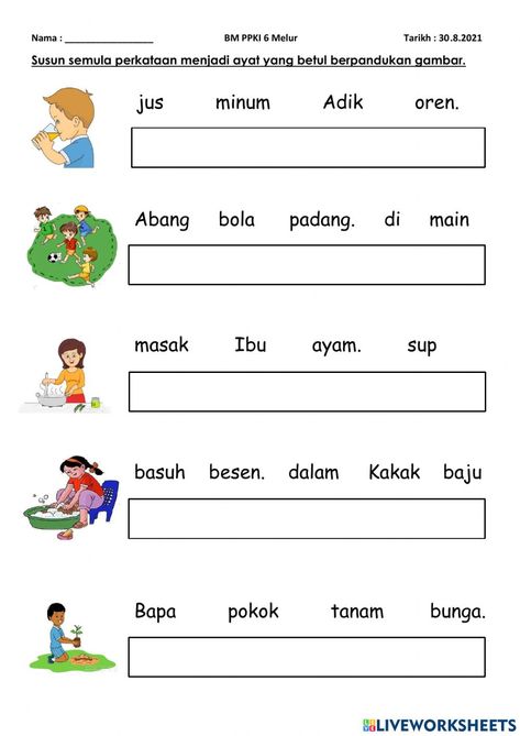 Blank Certificate Template, Kindergarten Addition Worksheets, Test Exam, Addition Worksheets, Bahasa Melayu, Pre Writing, Activity Sheets, School Subjects, Busy Book