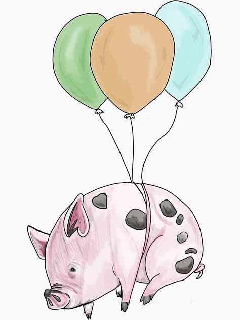 Flying Pig Illustration Flying Pig Tattoo, Flying Pig Sketch, Flying Pig Cartoon, Flying Pig Illustration, Flying Pig Painting, Pig Tattoo, Black Pig, Pig Illustration, Pig Cartoon