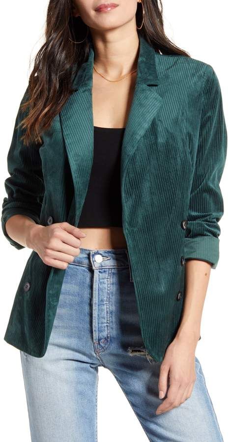 Corduroy Blazer Outfit, Green Jacket Outfit, Blazer Pattern, Blazer Outfits For Women, Blazer Outfit, Maternity Tees, Green Blazer, Corduroy Blazer, Leather Pencil Skirt