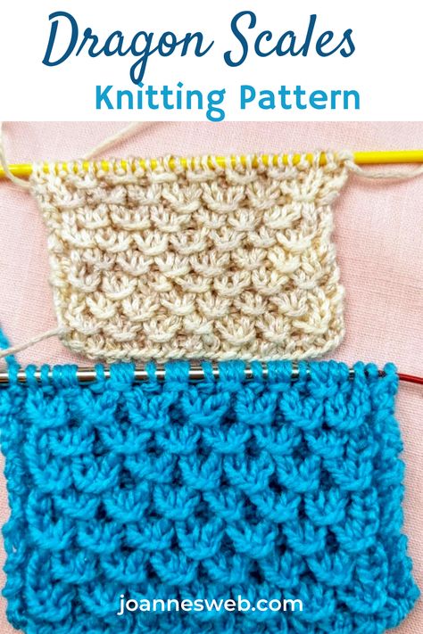 A lovley knitting pattern tutorial featuring a texture resembling dragon scales or fish scales. Free video tutorial and instructions included! Unusual Knitting Projects, Witch Knitting Pattern Free, Scale Knit Stitch, Knitting Dragon Pattern, Fish Scales Knitting Pattern, Dragon Cable Knit, Dragon Scales Knitting Pattern, Fish Scale Knitting Pattern, Knit Dragon Pattern Free