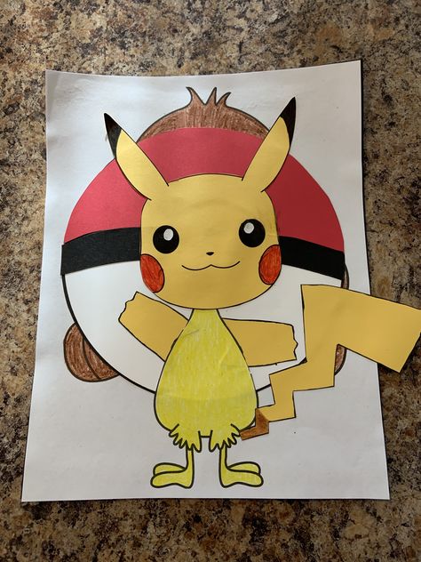 Pokemon Turkey In Disguise, Pikachu Turkey In Disguise, Disguise A Turkey Pokemon, Disguise A Turkey Pikachu, Disguise A Turkey Ideas Kids, Turkey Disguised, Disguise A Turkey, 100th Day Of School Crafts, Turkey Ideas