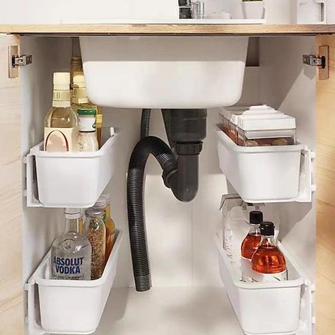 Listing Date:03/21/2024 Ideas For House, Organizers Kitchen, Camper Storage, Drawer Divider, Board Storage, Kitchen Hacks Organization, Transparent Storage, Cheap Kitchen, Kitchen Drawer